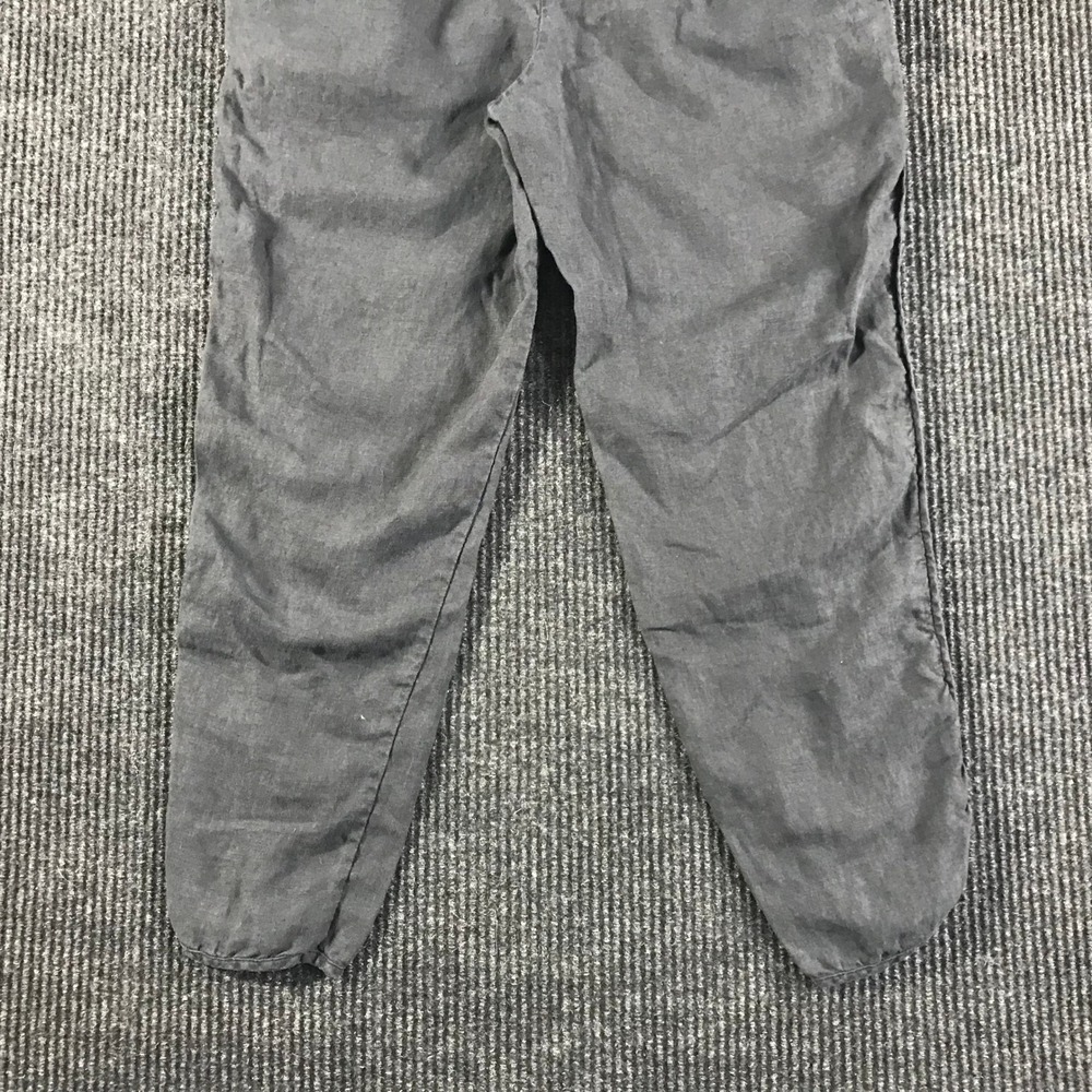 Caslon Black Linen Blend Drawstring Tulip Hem Jogger Pants Womens Medium - Picture 6 of 9